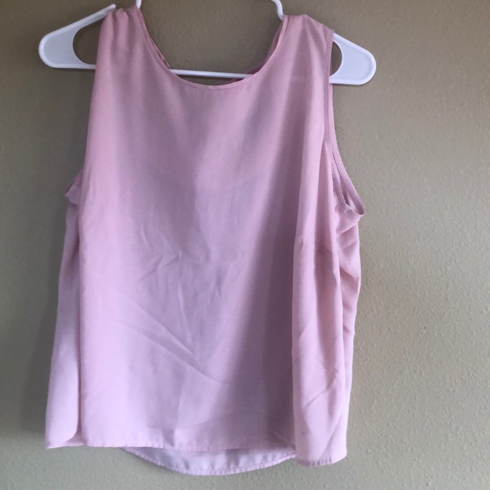 Baby pink tank top blouse